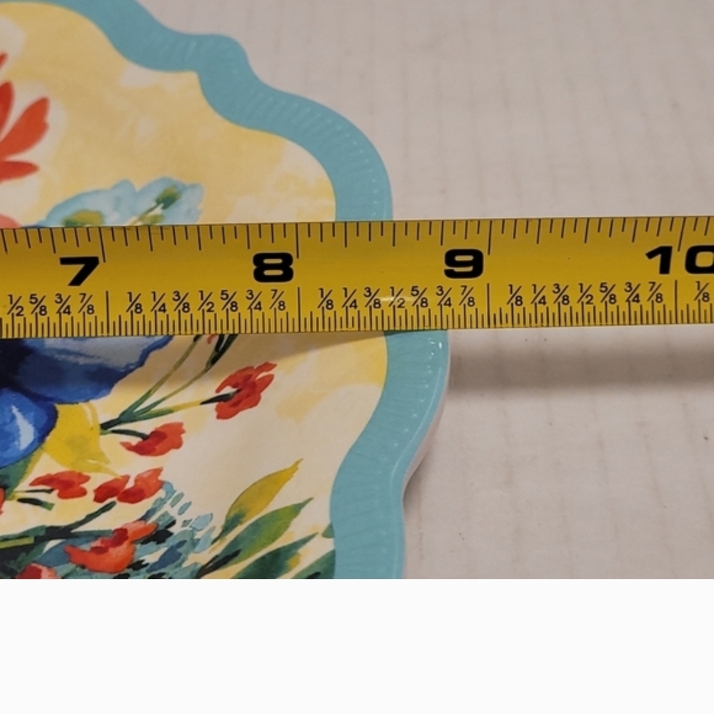 Pioneer Woman Floral Scalloped Edge Plates Set/2 - Picture 8 of 9